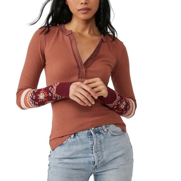 Free People Mikah Layering Thermal Cuff Autumn Combo size Small - Picture 1 of 6